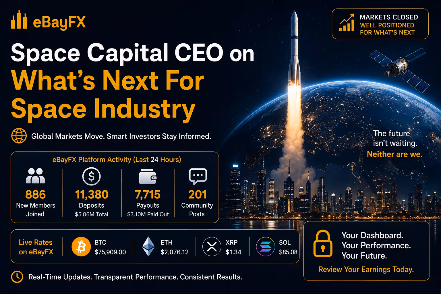 Closing Bell Report: Space Capital CEO on What’s Next For Space Industry